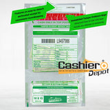 10" x 15" Clear Tamper Evident Deposit Bags, Twin Pockets, Serialized Numbering, Barcode, Press & Seal Void Closure Tape (CAS1015VT) - Minas Envelope