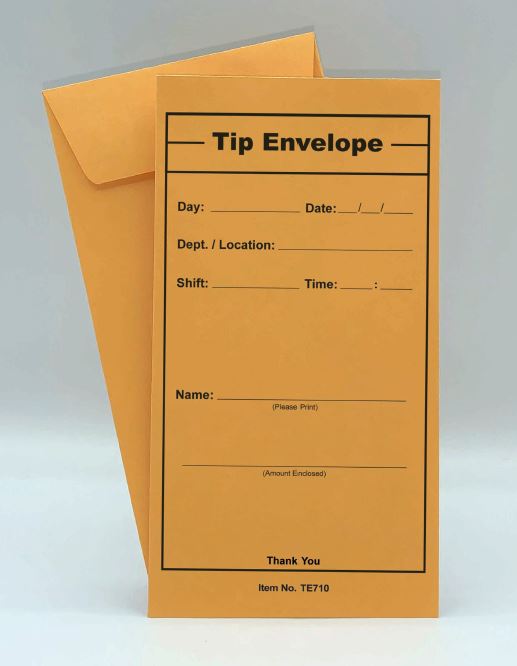 500 Cashier Depot General Tip Envelope, 3 1/2