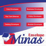 6 3/4 Business Envelope, 3 5/8" X 6 1/2" , Security Tinted, Sturdy 24lb. White, Gum Flap (MB634T) - Minas Envelope