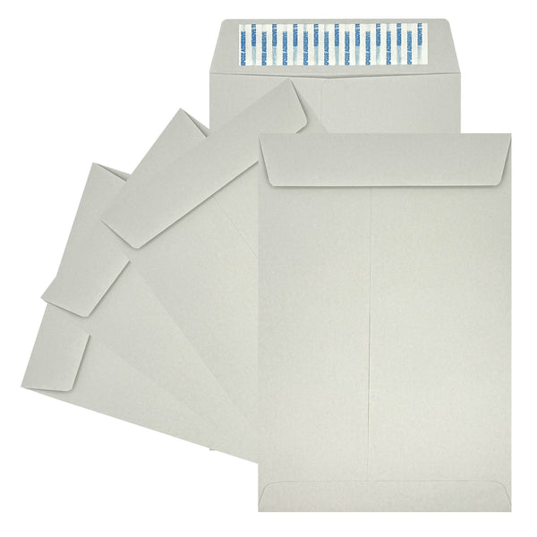 6" x 9" Catalog (Open End) Envelopes, Sturdy 24lb. Gray, Peel & Seal Flap (MCT695PGY) - Minas Envelope