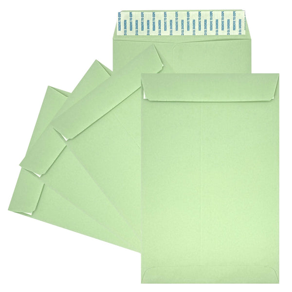 6" x 9" Catalog (Open End) Envelopes, Sturdy 24lb. Green, Peel & Seal Flap (MCT695PG) - Minas Envelope