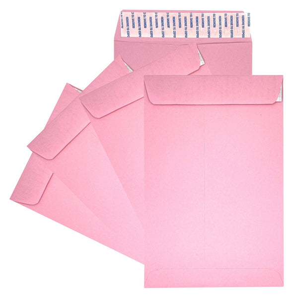 6" x 9" Catalog (Open End) Envelopes, Sturdy 24lb. Pink, Peel & Seal Flap (MCT695PP) - Minas Envelope