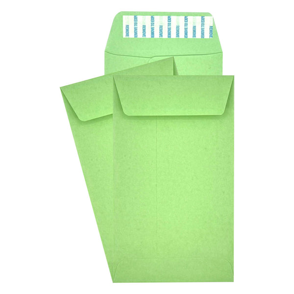 #7 Coin Envelopes, 3 - 1/2" X 6 - 1/2", Sturdy 24lb. Pastel Green, Peel & Seal Flap (MC7SGN) - Minas Envelope