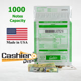 9" x 12" White Tamper Evident Deposit Bags, Serialized Numbering, Barcode, Press & Seal Void Closure Tape (CAS912W) - Minas Envelope