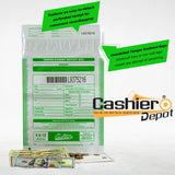 9" x 12" White Tamper Evident Deposit Bags, Serialized Numbering, Barcode, Press & Seal Void Closure Tape (CAS912W) - Minas Envelope