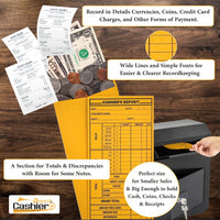 Cashier's Deposit Report Envelope EZ400, 4 1/8" x 9 1/2", Sturdy 24lb. Brown Kraft Paper, Gum Flap (EZ400) - Minas Envelope