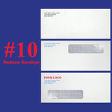 Custom Printed 10 Business Envelopes – 4 1/8" x 9 1/2" – Sturdy 24lb White Wove – Professional Mailing & Office Use - Minas Envelope