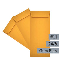 Minas Envelope #11 Policy (Open End) Envelope, 4 1/2 x 10 3/8, Premium 24lb. Kraft, Gum Flap, 500/Box - Minas Envelope