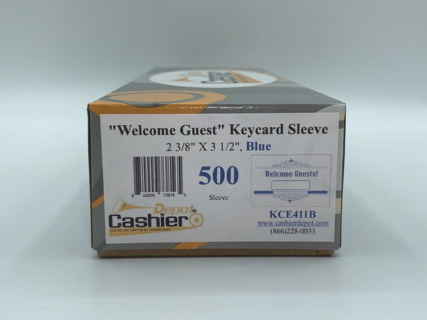 500 Cashier Depot Keycard Envelope / Sleeve Welcome Guests 2-3/8